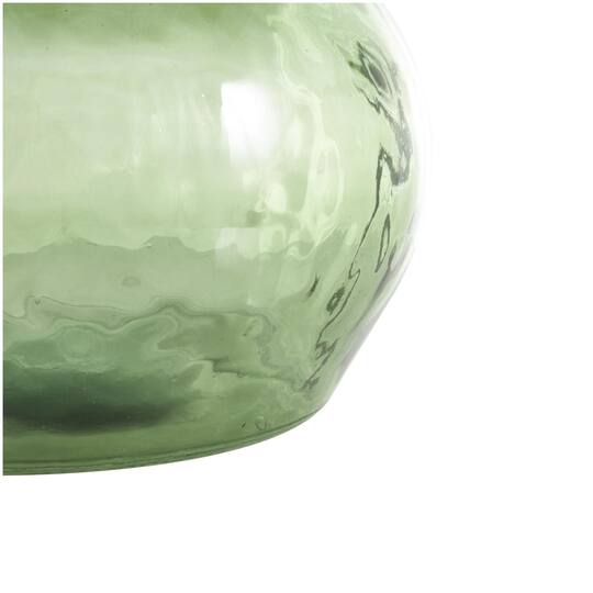 Green Recycled Glass Handmade Wide Ombre Spanish Bottle Vase